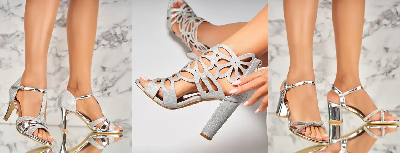 sandale argintii cu toc sandale argintii elegante